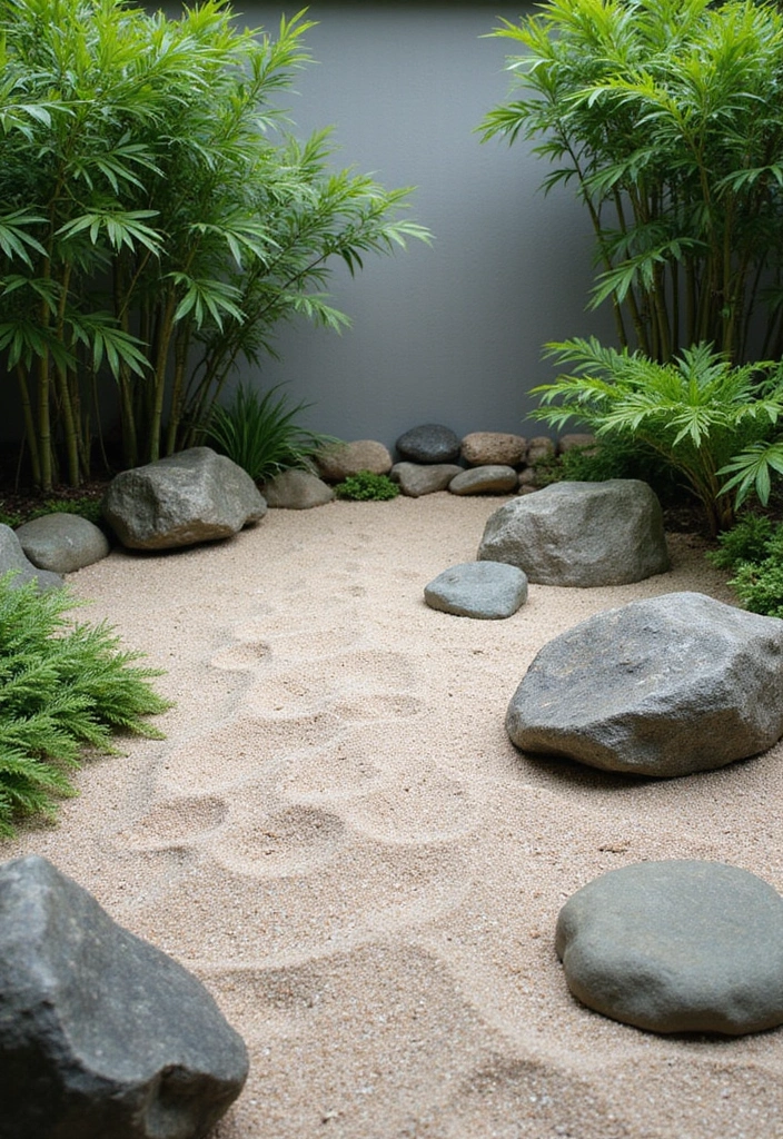 13 Innovative Monsoon Garden Layouts That Maximize Space and Style (Find Your Favorite!) - 5. The Zen Garden Retreat