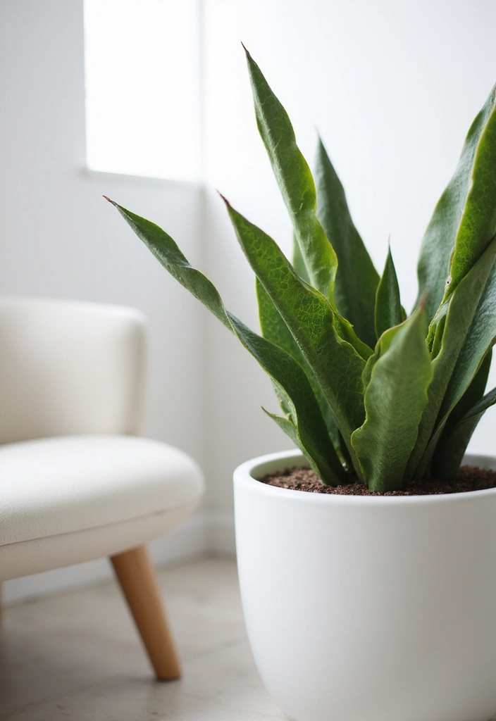 13 Stunning Plants to Brighten Up Your White Living Room (Your Guests Will Adore #4!) - 1. Snake Plant