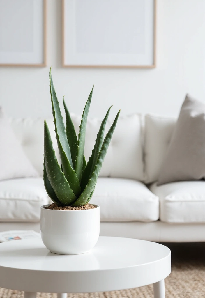 13 Stunning Plants to Brighten Up Your White Living Room (Your Guests Will Adore #4!) - 10. Aloe Vera