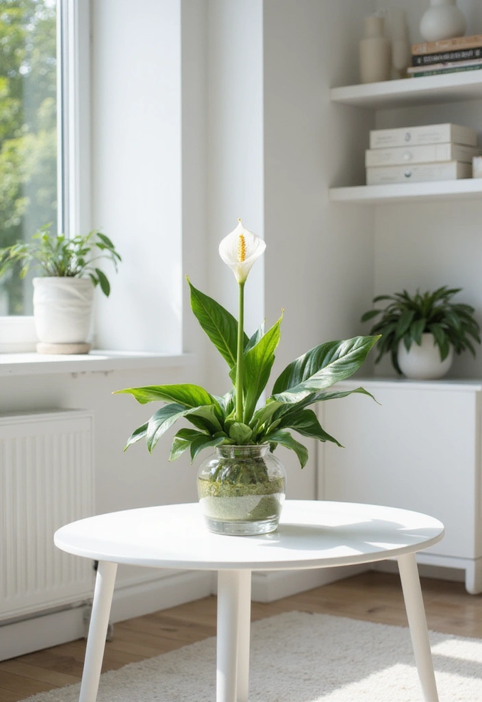 13 Stunning Plants to Brighten Up Your White Living Room (Your Guests Will Adore #4!) - 2. Peace Lily