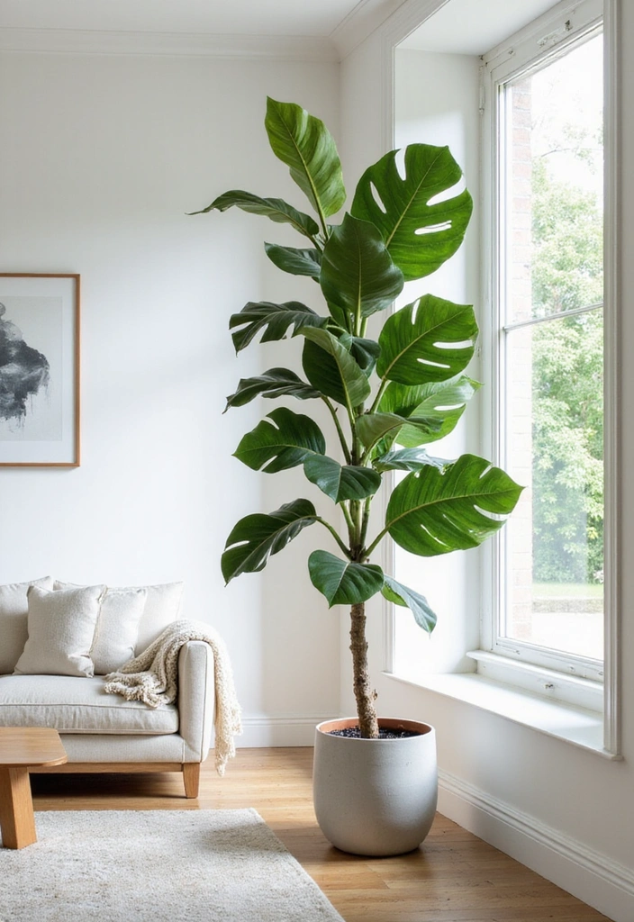 13 Stunning Plants to Brighten Up Your White Living Room (Your Guests Will Adore #4!) - 3. Fiddle Leaf Fig