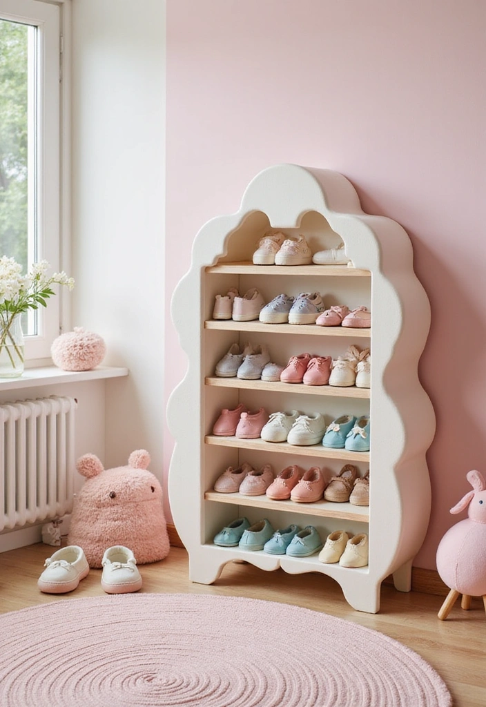 13 Whimsical Shoe Racks for Kids That Spark Imagination (You Won't Believe #7!) - 2. Cloud Nine Floating Shoe Rack