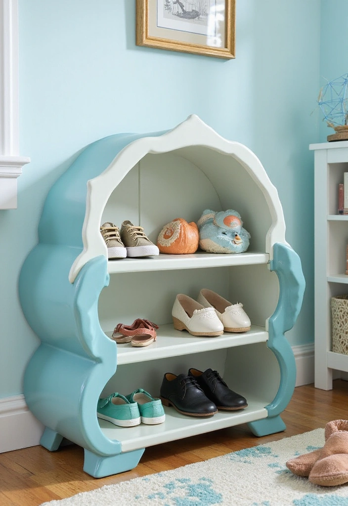 13 Whimsical Shoe Racks for Kids That Spark Imagination (You Won't Believe #7!) - 5. Under-the-Sea Shell Shoe Rack