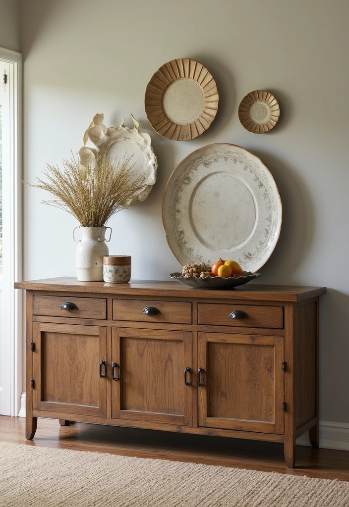 14 Rustic Wooden Cabinets That Will Bring Farmhouse Charm to Your Home (You’ll Love #2!) - 2. The Reclaimed Wood Sideboard