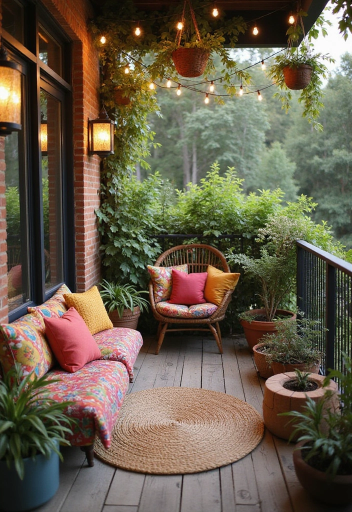 14 Stunning Balcony Decor Themes That Will Inspire Your Next Outdoor Project! - 1. Bohemian Bliss