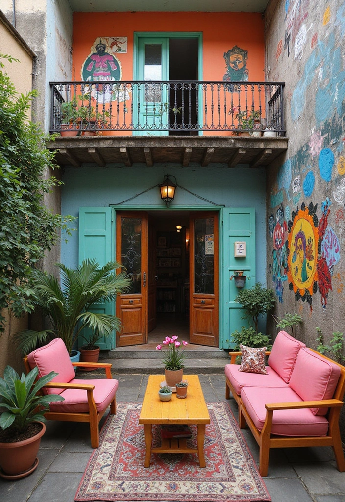 14 Stunning Balcony Decor Themes That Will Inspire Your Next Outdoor Project! - 14. Artistic Expression