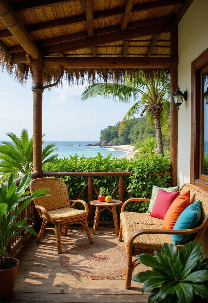 14 Stunning Balcony Decor Themes That Will Inspire Your Next Outdoor Project! - 4. Tropical Paradise