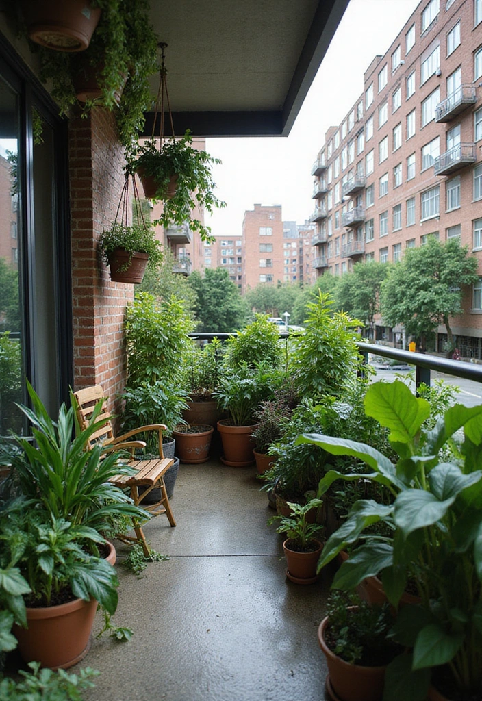 14 Stunning Balcony Decor Themes That Will Inspire Your Next Outdoor Project! - 7. Urban Garden Oasis
