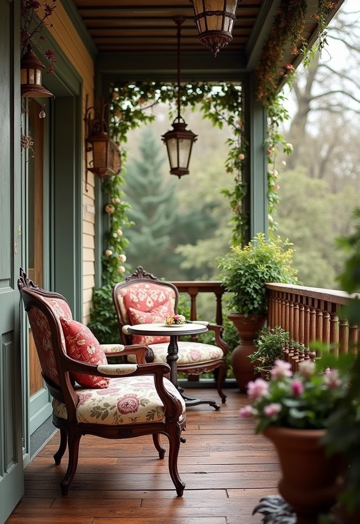 14 Stunning Balcony Decor Themes That Will Inspire Your Next Outdoor Project! - 8. Vintage Charm