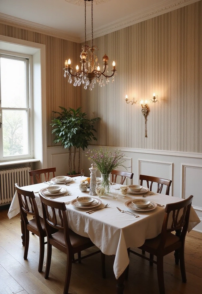14 Vintage Wallpaper Patterns That Will Make Your Home Timeless! - 3. Striped Sophistication