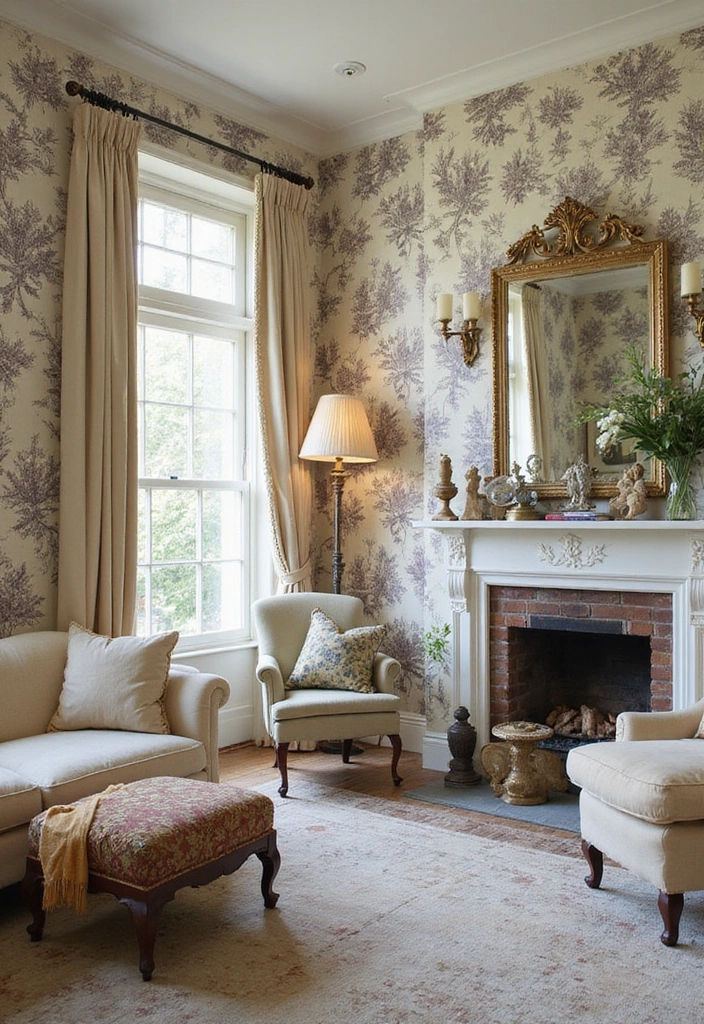 14 Vintage Wallpaper Patterns That Will Make Your Home Timeless! - 8. Classic Toile