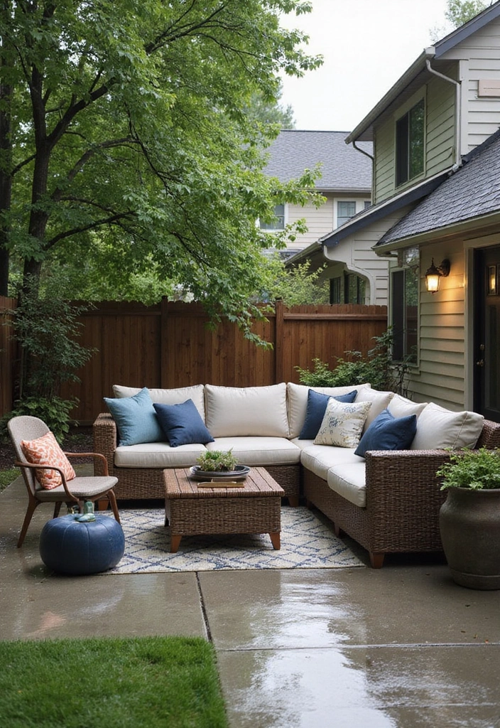 15 Cozy Backyard Decor Ideas for Monsoon Days That'll Make You Love the Rain! - 13. Multi-Functional Furniture