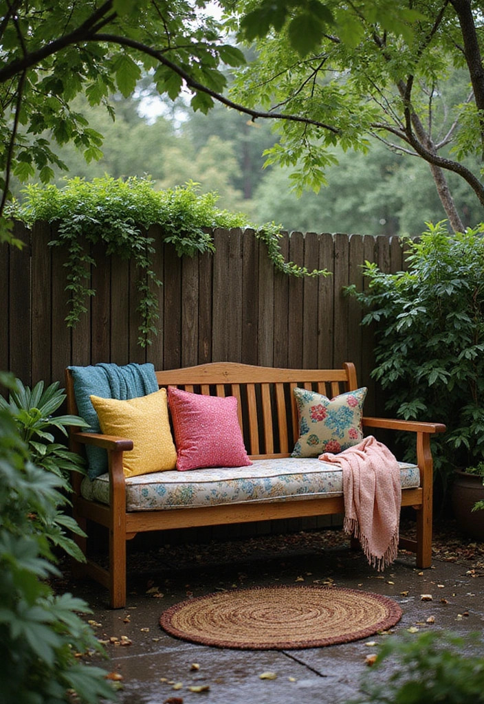 15 Cozy Backyard Decor Ideas for Monsoon Days That'll Make You Love the Rain! - 14. Cozy Nooks with Pillows and Throws