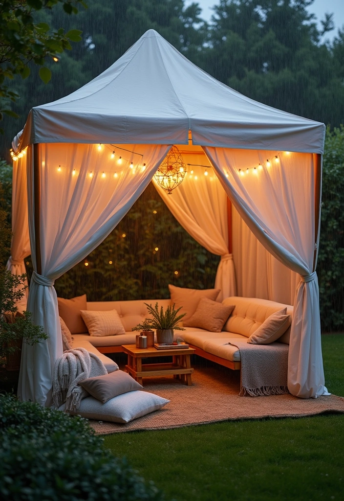 15 Cozy Backyard Decor Ideas for Monsoon Days That'll Make You Love the Rain! - 2. Cozy Canopy Tents