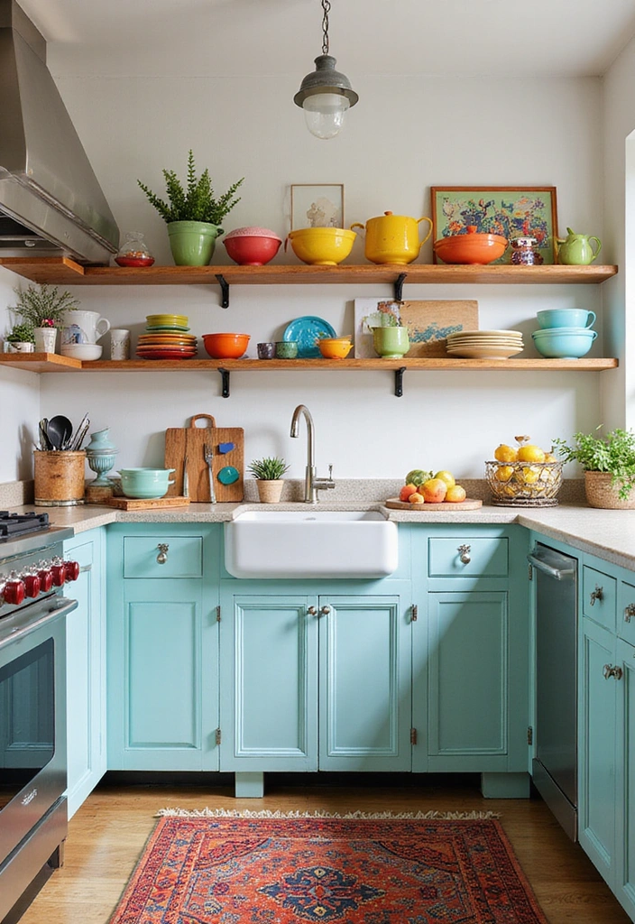 15 Cozy Kitchen Cafe Decor Ideas That Will Make You Want to Brew Another Cup! - 10. Colorful Accents
