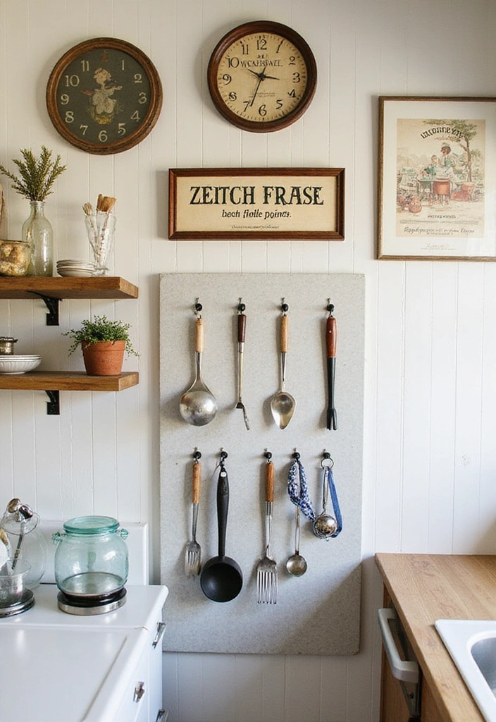 15 Cozy Kitchen Cafe Decor Ideas That Will Make You Want to Brew Another Cup! - 9. Charming Wall Decor