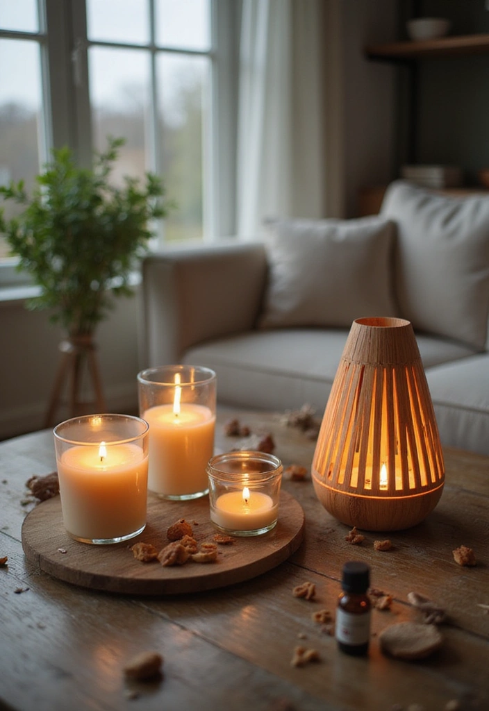 15 Cozy Monsoon Decor Ideas to Transform Your Home into a Rainy Retreat! - 8. Scented Candles and Diffusers