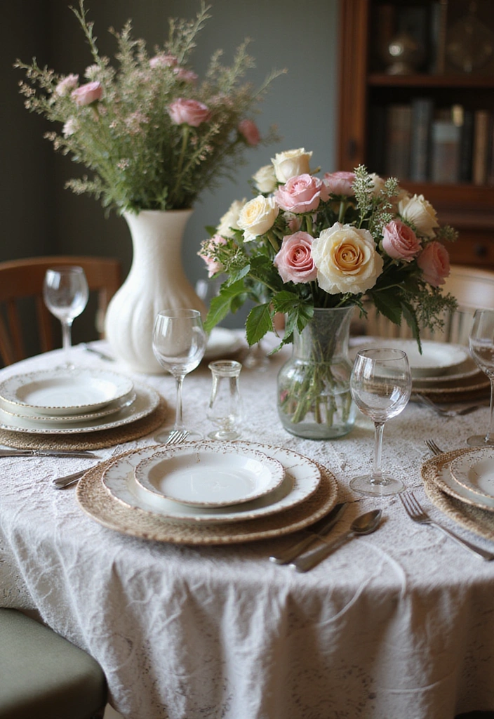 15 Festive Dining Table Cloths to Elevate Your Seasonal Home Decor! - 11. Vintage-style Lace