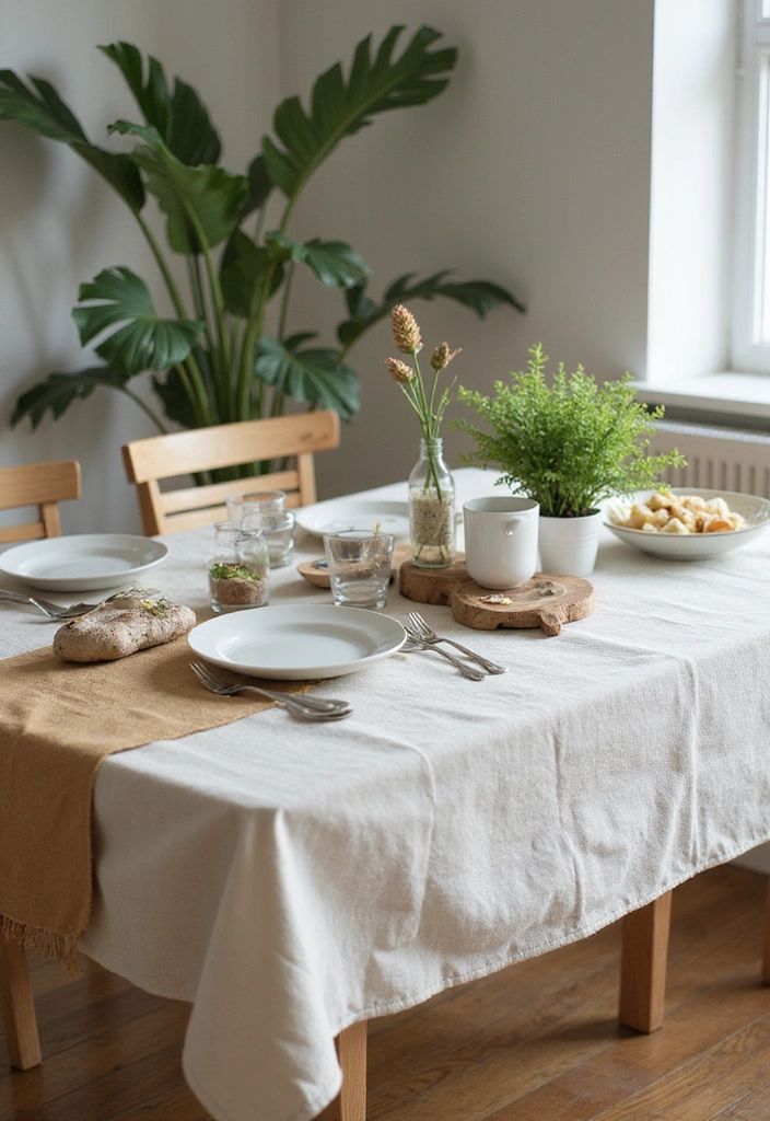 15 Festive Dining Table Cloths to Elevate Your Seasonal Home Decor! - 14. Eco-Friendly Fabrics