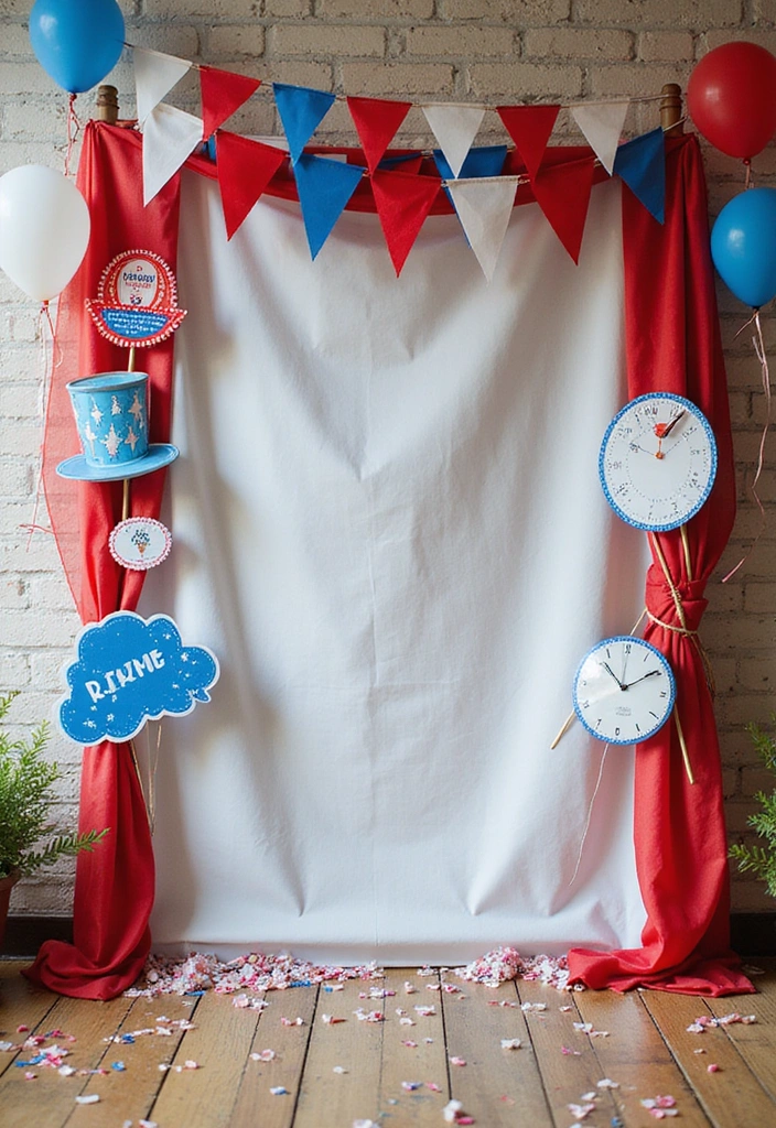 15 Festive Patriotic Table Decor Ideas That'll Make Your July 4th Celebration Unforgettable! - 14. Fun Photo Booth Area