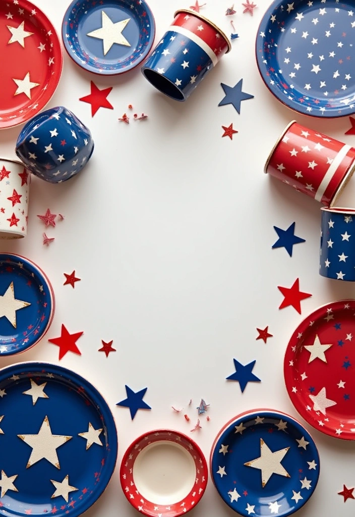 15 Festive Patriotic Table Decor Ideas That'll Make Your July 4th Celebration Unforgettable! - 8. Patriotic Tableware