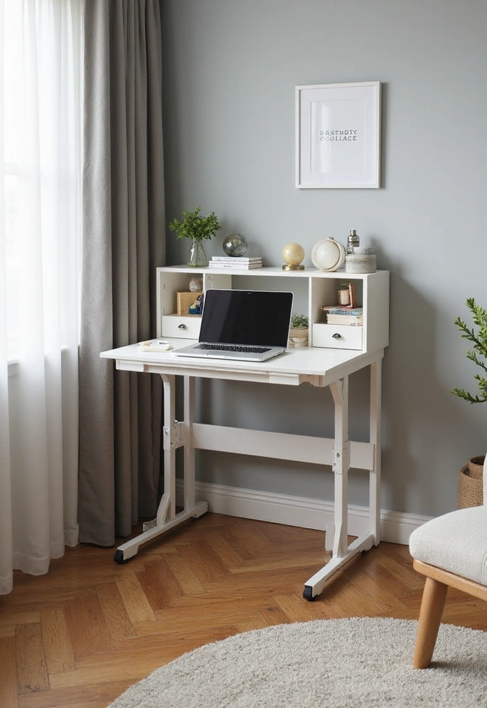 15 Inspiring Kids Study Table Designs That Will Transform Homework Time Into Fun Time! - 9. Compact Foldable Design