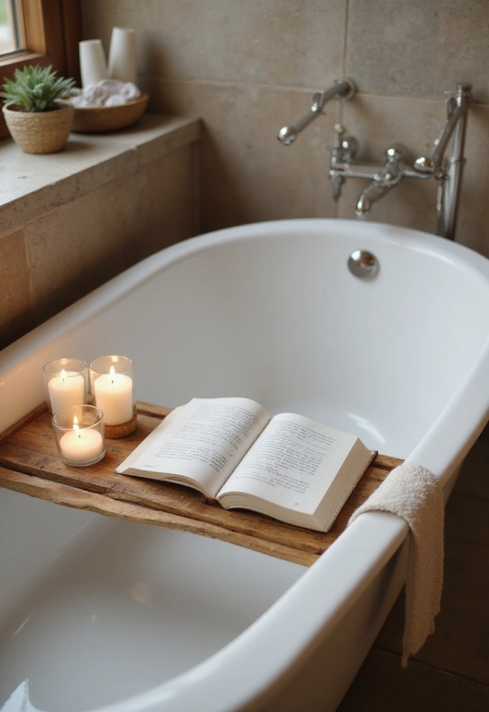 15 Must-Have Bathroom Essentials That'll Elevate Your Routine (Don't Miss #12!) - 13. Tranquil Bath Tray