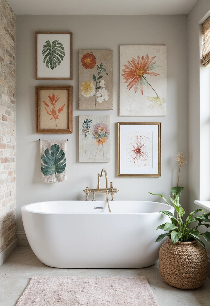 15 Must-Have Bathroom Essentials That'll Elevate Your Routine (Don't Miss #12!) - 7. Unique Wall Art