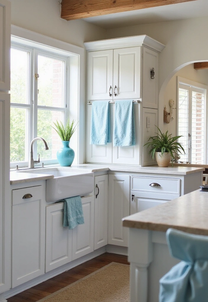 15 Pastel Kitchen Decor Ideas That Will Make You Fall in Love with Cooking Again! - 3. Soft Blue Accents