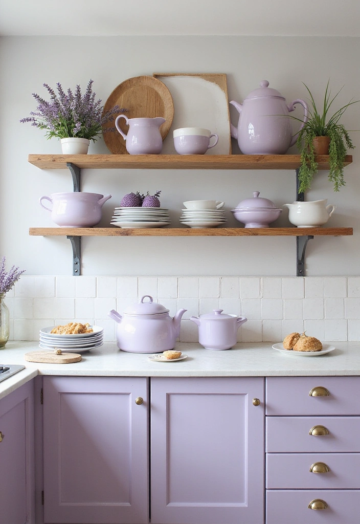 15 Pastel Kitchen Decor Ideas That Will Make You Fall in Love with Cooking Again! - 4. Lavender Kitchenware
