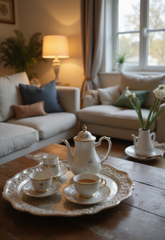 15 Stunning Antique Showpieces That'll Make Your Living Room a Conversation Starter! - 12. Vintage Tea Set