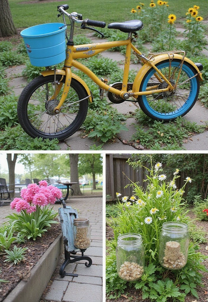 15 Stunning Rain Garden Decor Ideas That'll Make You Love the Wet Weather! - 14. Upcycled Garden Decor