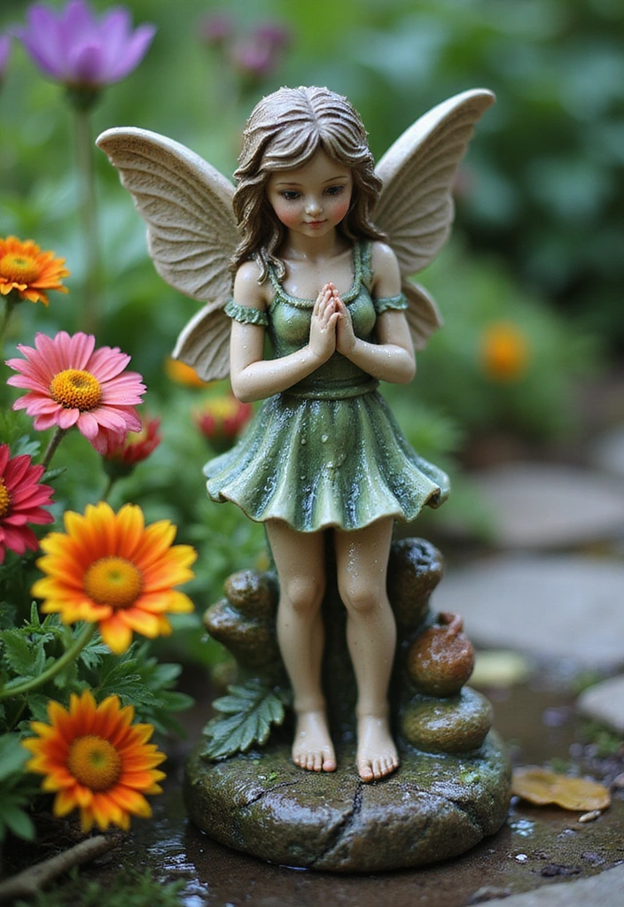 15 Stunning Rain Garden Decor Ideas That'll Make You Love the Wet Weather! - 2. Waterproof Garden Statues