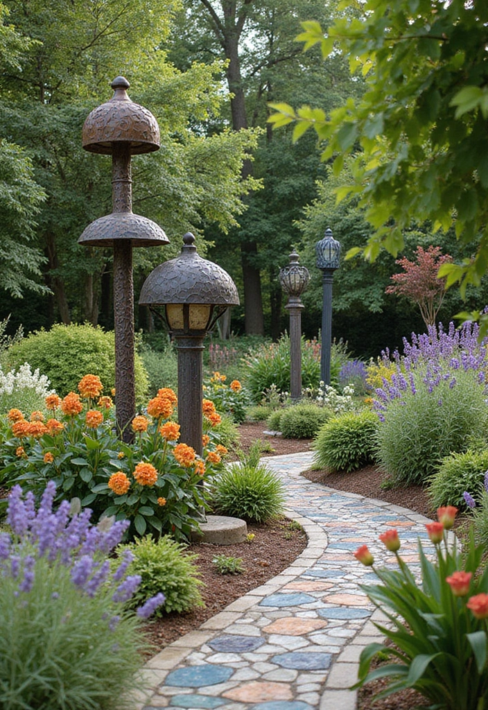 15 Stunning Rain Garden Decor Ideas That'll Make You Love the Wet Weather! - 5. Waterproof Outdoor Art