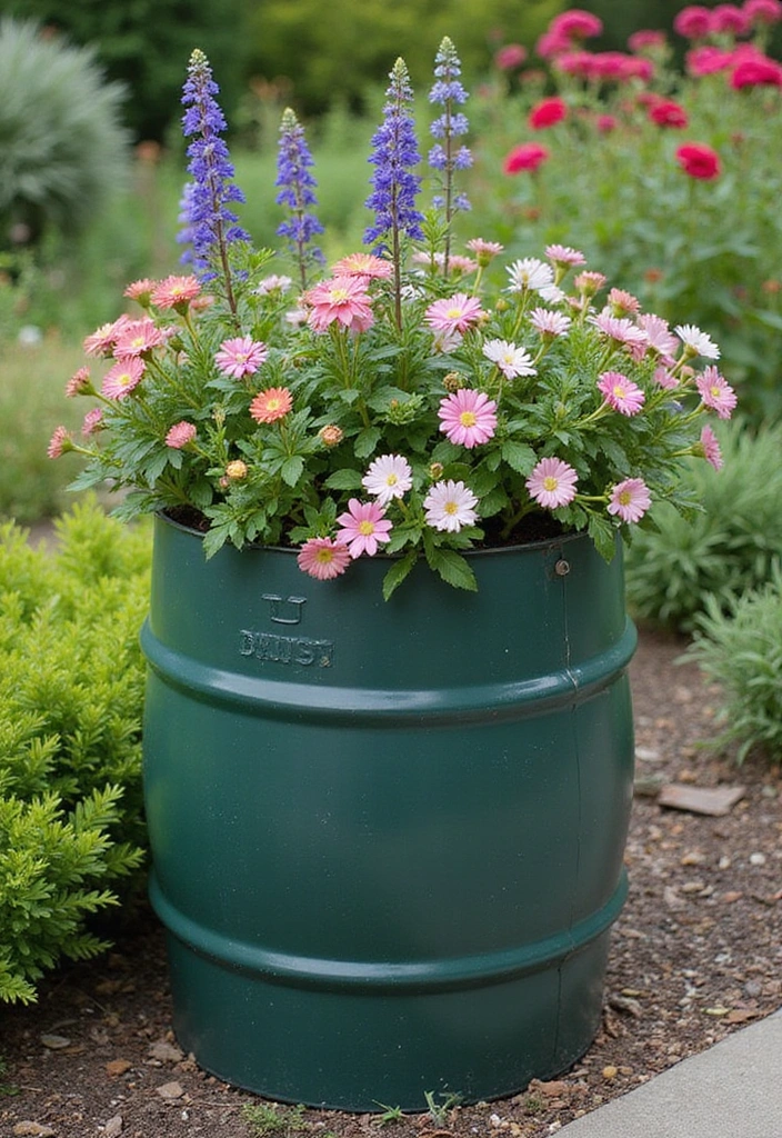 15 Stunning Rain Garden Decor Ideas That'll Make You Love the Wet Weather! - 7. Creative Rain Barrels