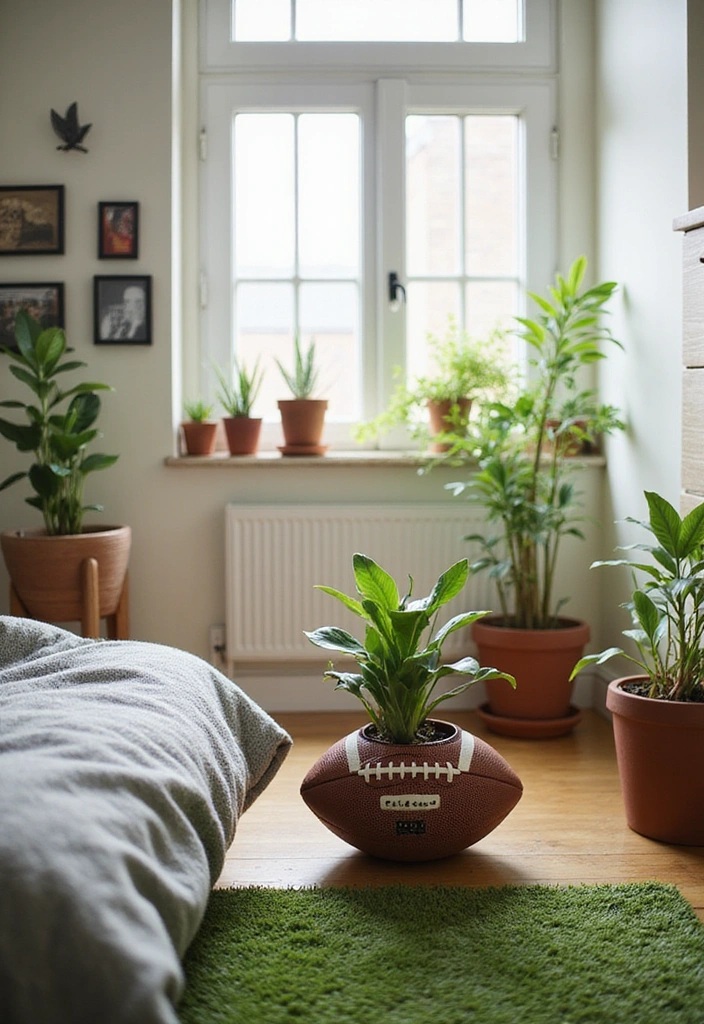 15 Touchdown-Worthy Football Decor Ideas for Your Dream Bedroom (You'll Want #7!) - 13. A Touch of Nature