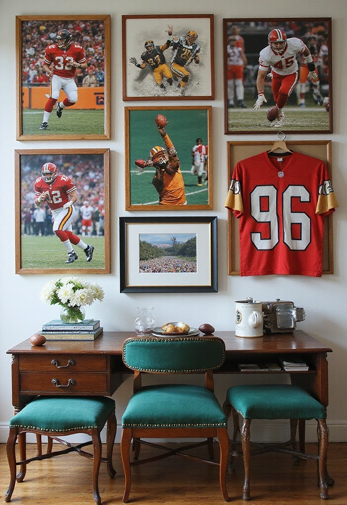 15 Touchdown-Worthy Football Decor Ideas for Your Dream Bedroom (You'll Want #7!) - 2. Football Wall Art