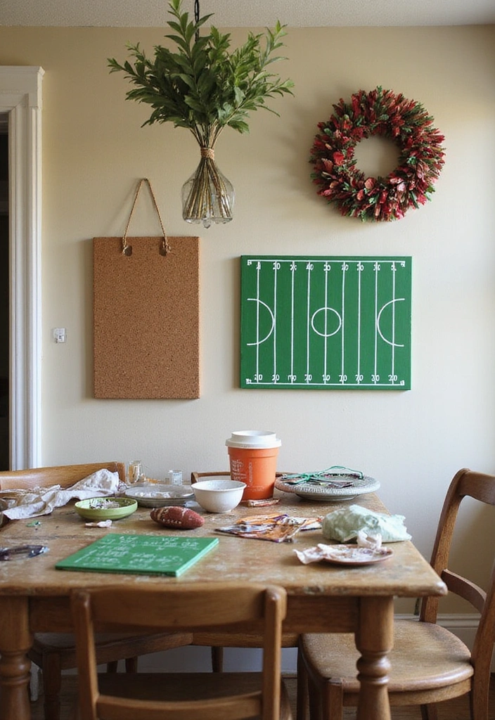 15 Touchdown-Worthy Football Decor Ideas for Your Dream Bedroom (You'll Want #7!) - 8. DIY Football Crafts
