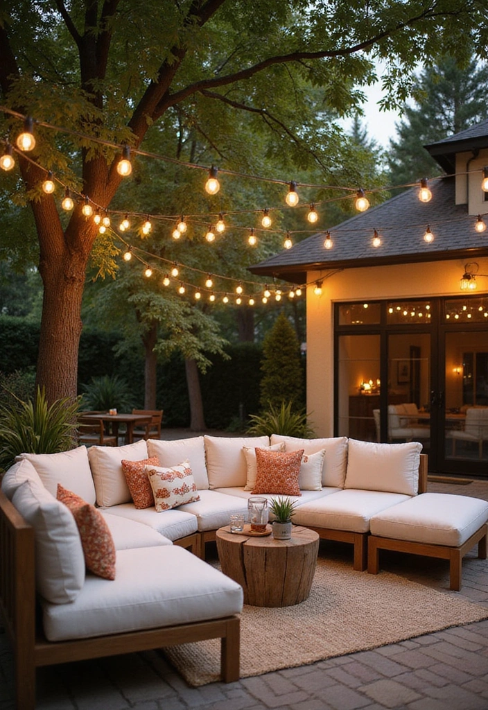 16 Backyard Decor Ideas That'll Make You Feel Like You're on Vacation Every Day! - 1. Cozy Outdoor Lounge Area