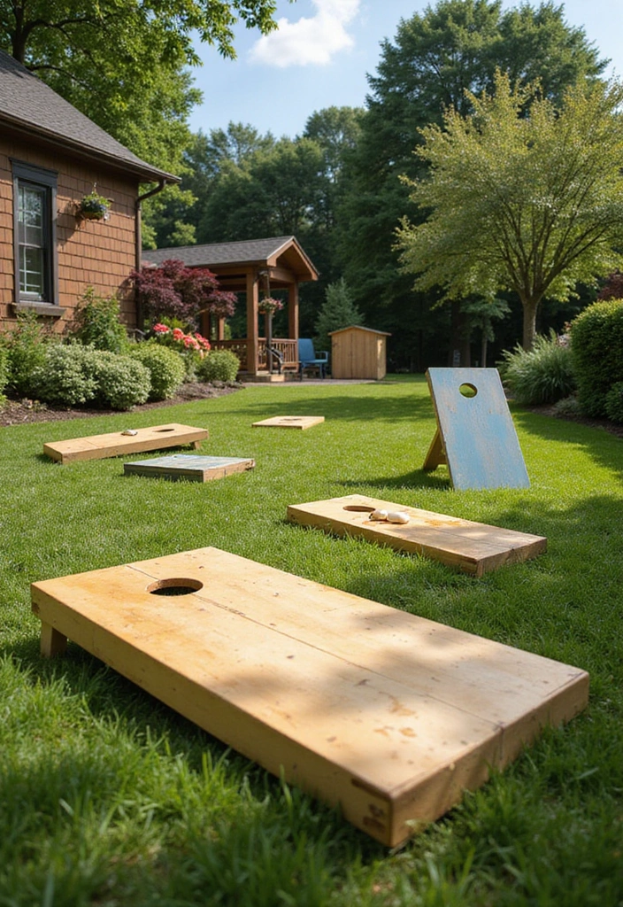 16 Backyard Decor Ideas That'll Make You Feel Like You're on Vacation Every Day! - 11. Playful Garden Games