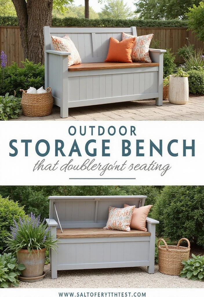 16 Backyard Decor Ideas That'll Make You Feel Like You're on Vacation Every Day! - 14. Stylish Outdoor Storage