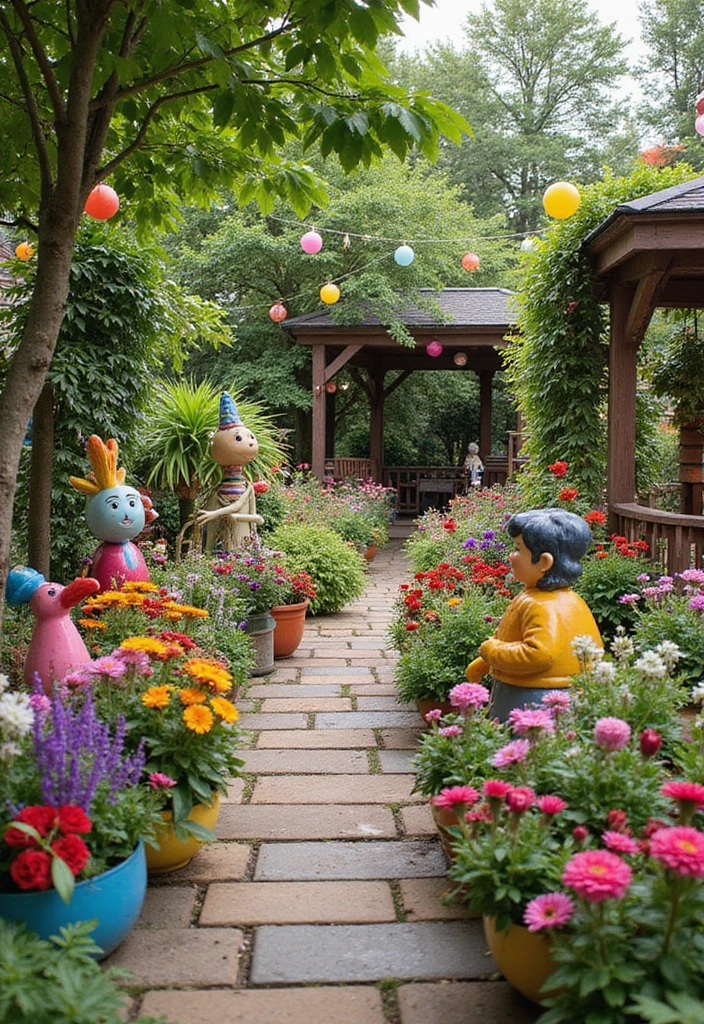 16 Backyard Decor Ideas That'll Make You Feel Like You're on Vacation Every Day! - 4. Bright and Colorful Garden Décor