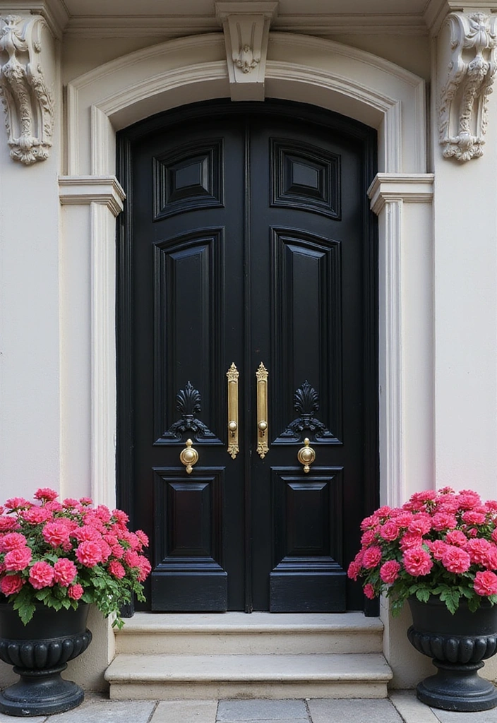 16 Bold Painted Wooden Doors That Will Transform Your Home's Vibe (You’ll Love #7!) - 8. Classic Black