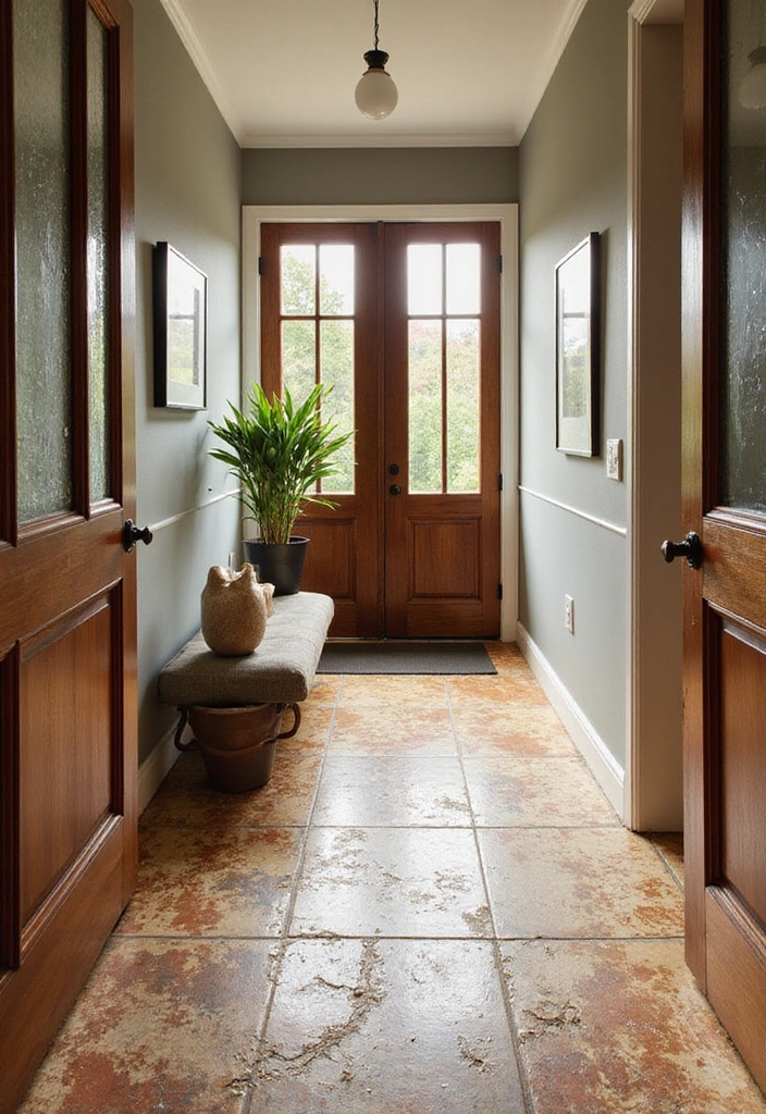 16 Entryway Ideas That'll Make a Stunning First Impression (Your Guests Won't Want to Leave!) - 14. Creative Flooring