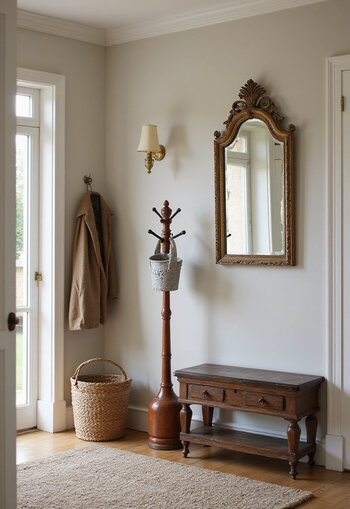 16 Entryway Ideas That'll Make a Stunning First Impression (Your Guests Won't Want to Leave!) - 6. Vintage Finds