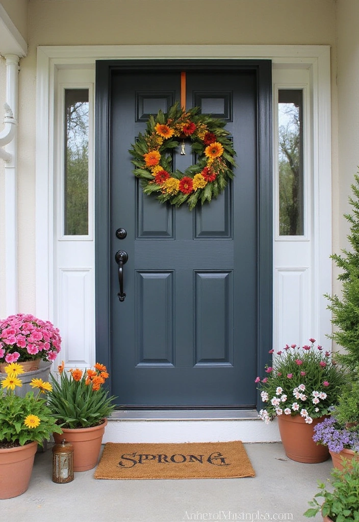 16 Entryway Ideas That'll Make a Stunning First Impression (Your Guests Won't Want to Leave!) - 9. Seasonal Decor