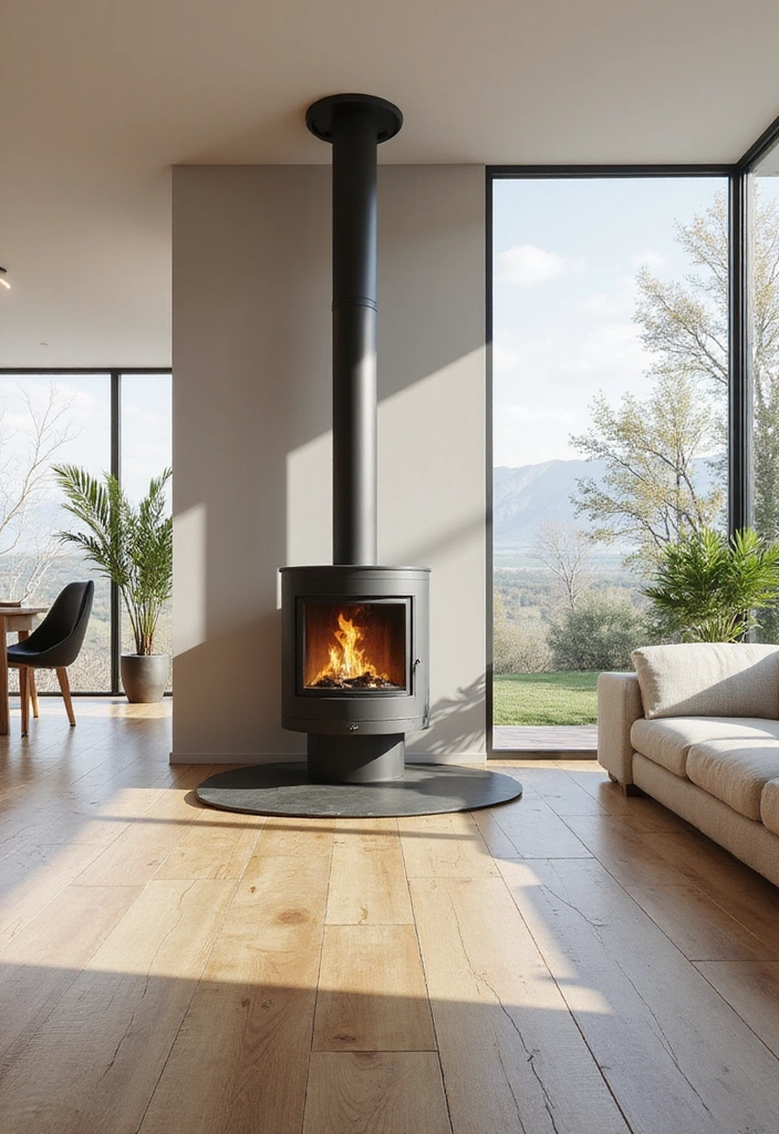 16 Ingenious Small Space Chimney Designs That Maximize Style (You’ll Be Amazed by #10!) - 1. Minimalist Metal Marvel