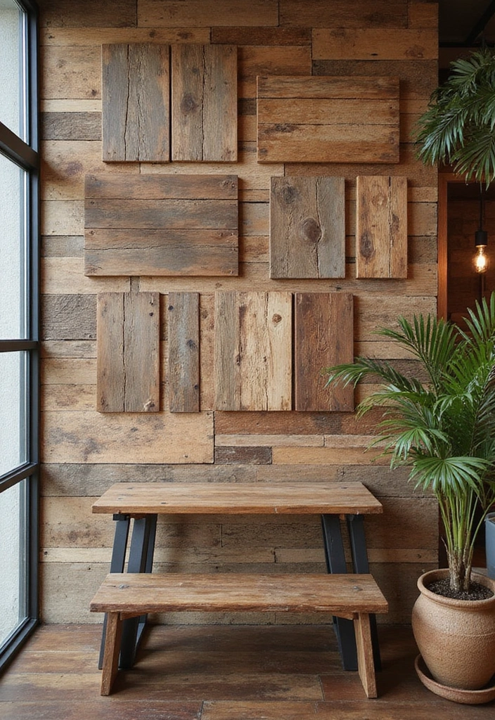16 Rustic Wall Decor Ideas That Bring the Outdoors In (You'll Love #9!) - 1. Reclaimed Wood Panels