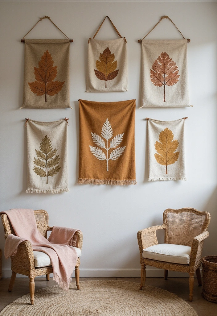 16 Rustic Wall Decor Ideas That Bring the Outdoors In (You'll Love #9!) - 9. Nature-Inspired Textile Hangings