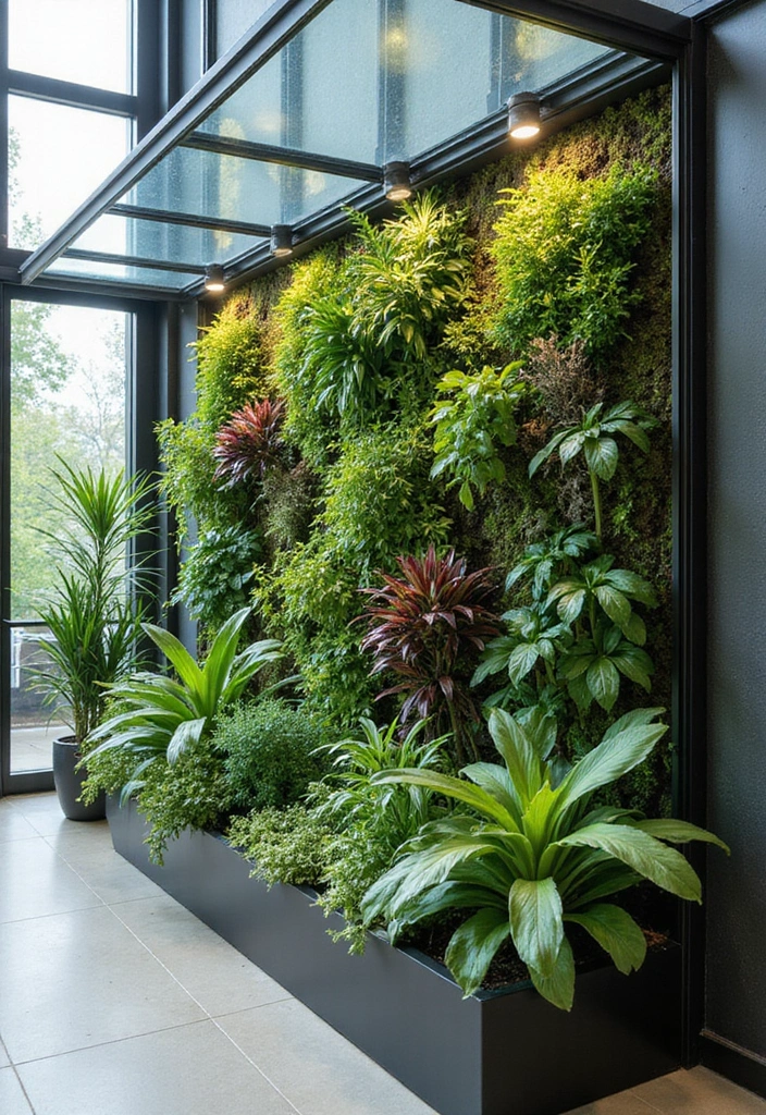 16 Space-Saving Vertical Garden Set Up Ideas That Will Blow Your Mind (#4 Is Genius!) - 15. Vertical Garden in a Glass Structure